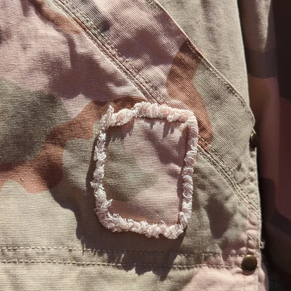 Anthropology coffee stained color army jacket - Picture 4 of 8